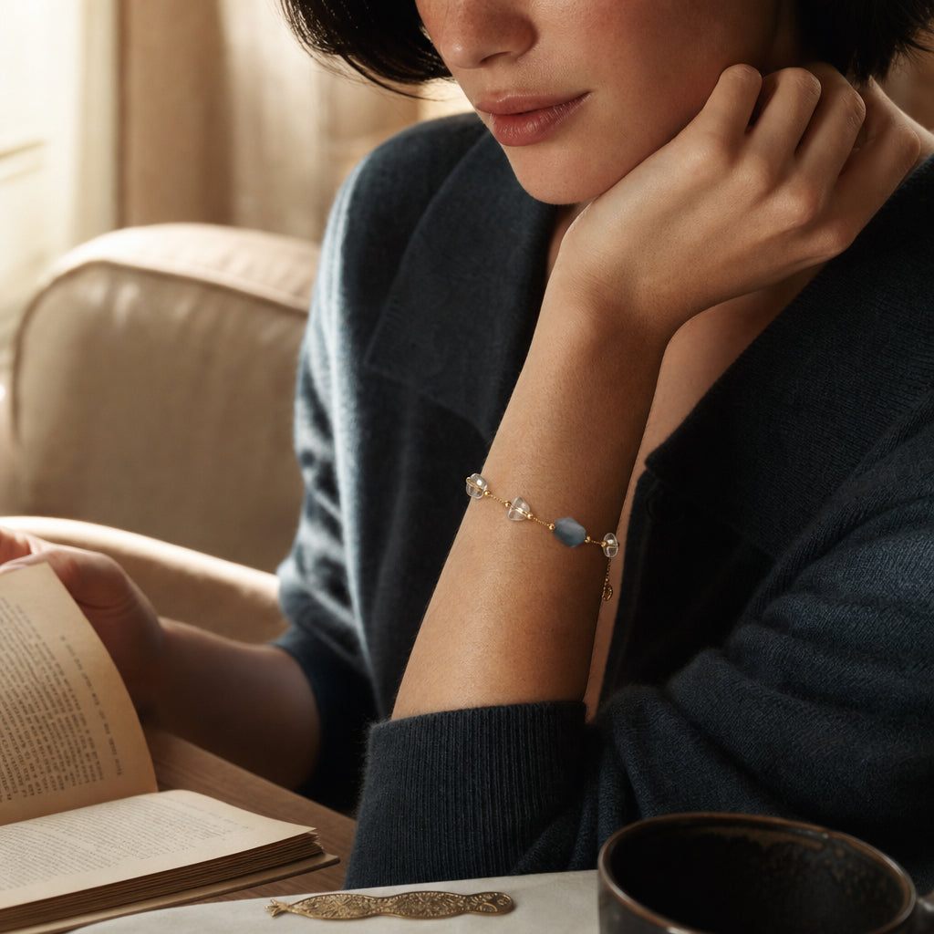 Seren · Listen · Blue Tourmaline Bracelet | Peace Piece