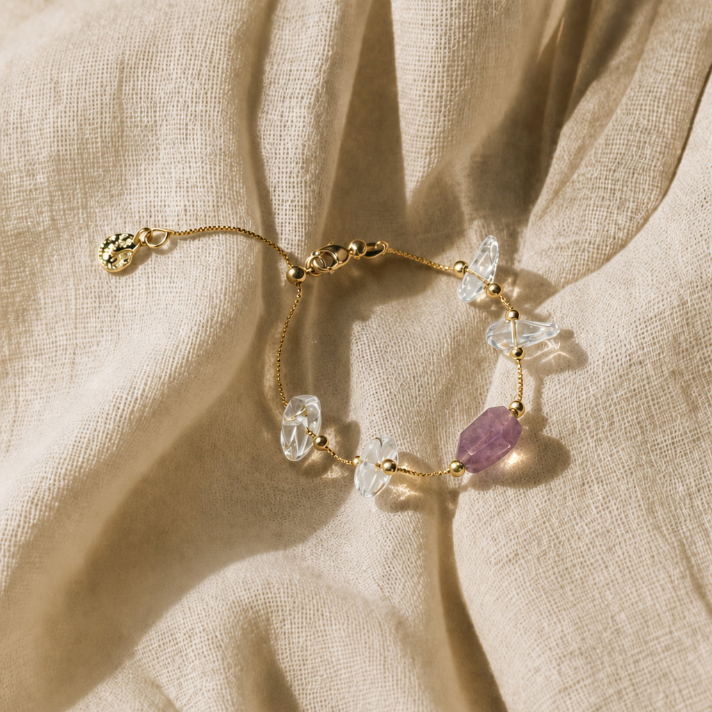 Seren · Open · Rose Quartz Bracelet | Peace Piece