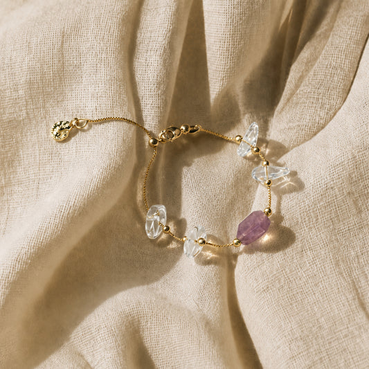 Seren · Open · Rose Quartz Bracelet | Peace Piece