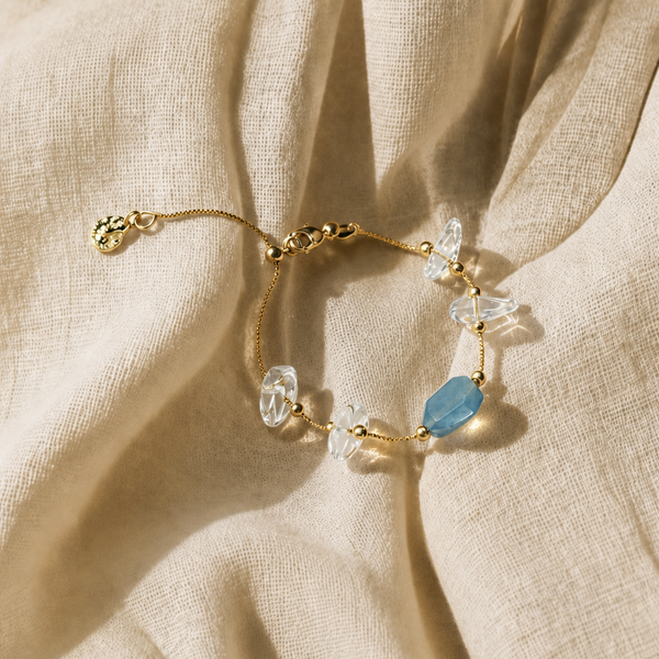 Seren · Breathe · Aquamarine Bracelet | Peace Piece