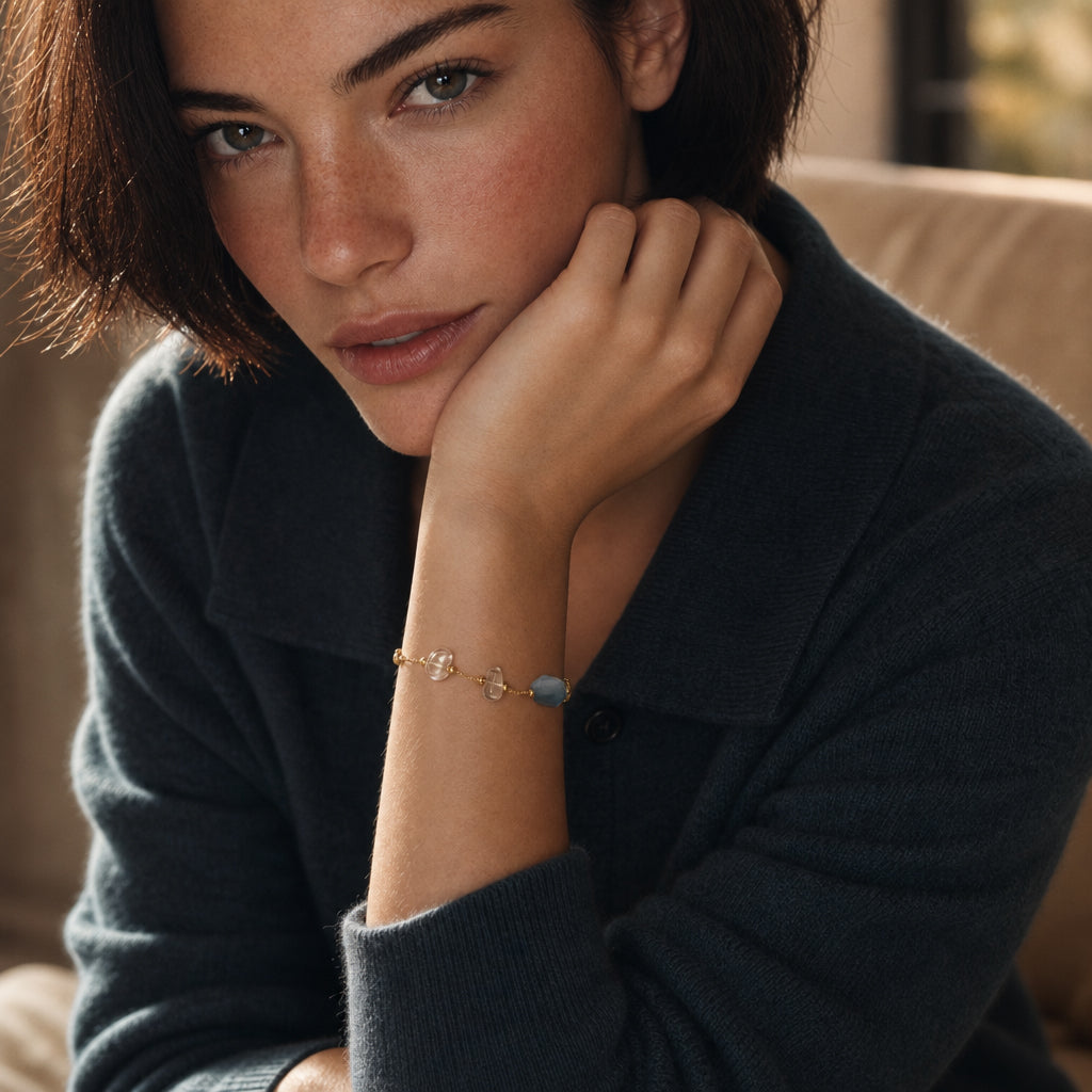 Seren · Listen · Blue Tourmaline Bracelet | Peace Piece
