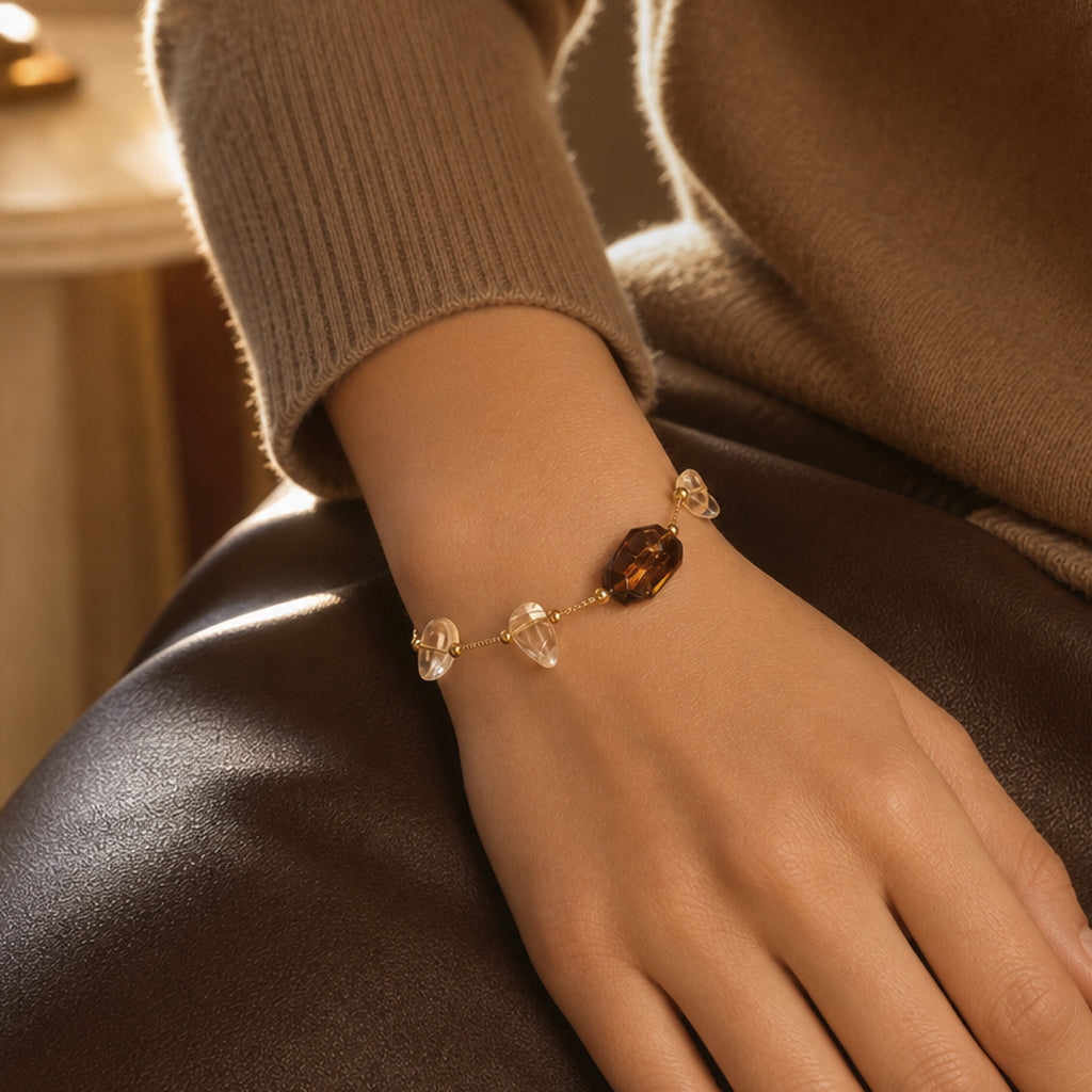 Seren · Hold · Smoky Citrine Bracelet | Peace Piece