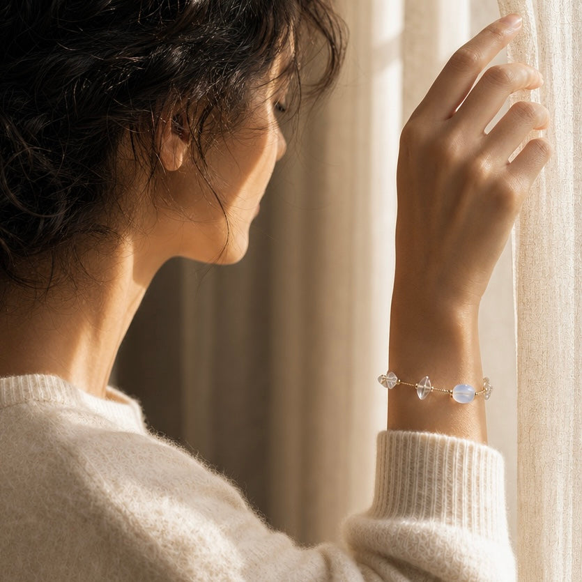 Seren · Begin · Moonstone Bracelet | Peace Piece